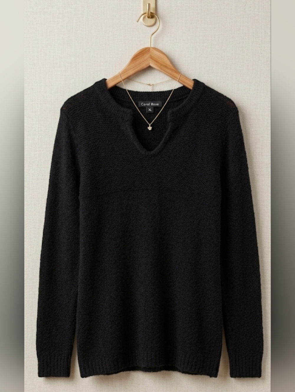 Carol Rose Black Sweater XL